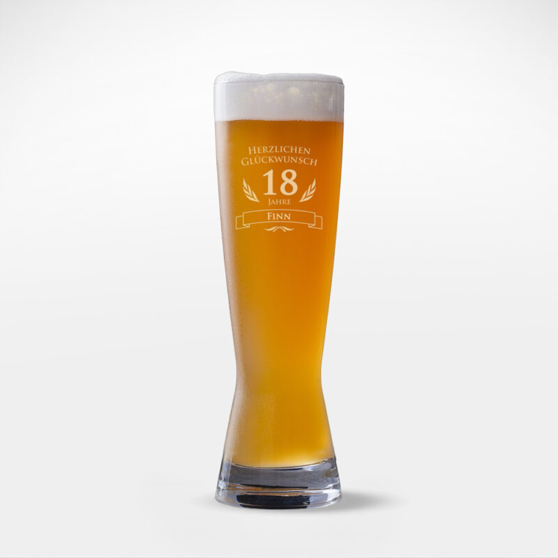 Bild von   weizenbierglas zum  geburtsjpg | Individuelle 🎁 persönliche 🎁 personalisierte Geschenke bedruckt ▪ bestickt ▪ graviert