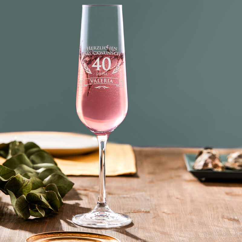 Bild von   sektglas zum  geburtstagjpg | Individuelle 🎁 persönliche 🎁 personalisierte Geschenke bedruckt ▪ bestickt ▪ graviert