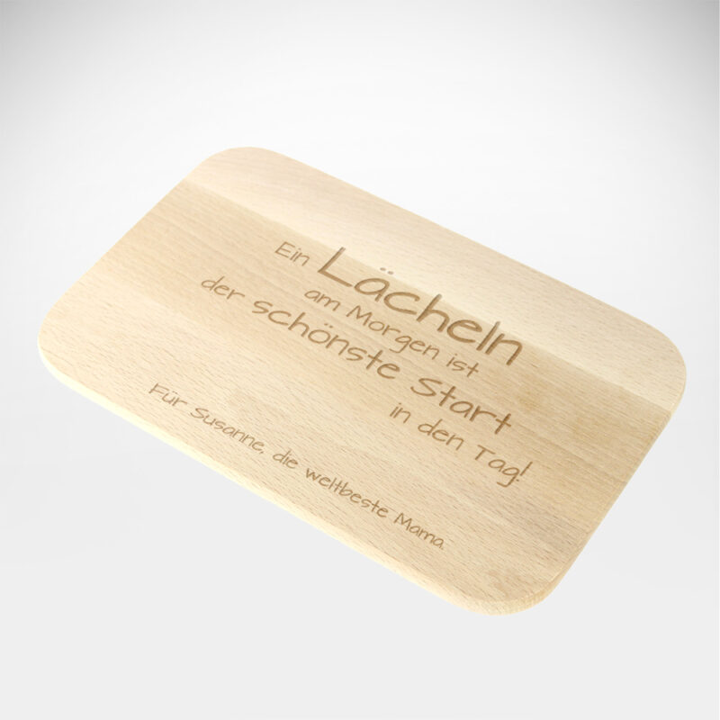 Bild von   fruehstuecksbrett mit gravur ujpg | Individuelle 🎁 persönliche 🎁 personalisierte Geschenke bedruckt ▪ bestickt ▪ graviert