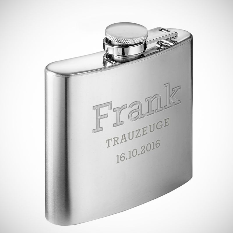 Bild von   flachmann mit gravur trauzeujpg | Individuelle 🎁 persönliche 🎁 personalisierte Geschenke bedruckt ▪ bestickt ▪ graviert