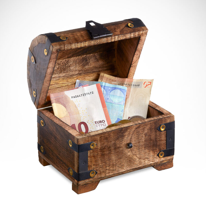 Bild von   dunkle schatztruhe zum geburtsjpg | Individuelle 🎁 persönliche 🎁 personalisierte Geschenke bedruckt ▪ bestickt ▪ graviert