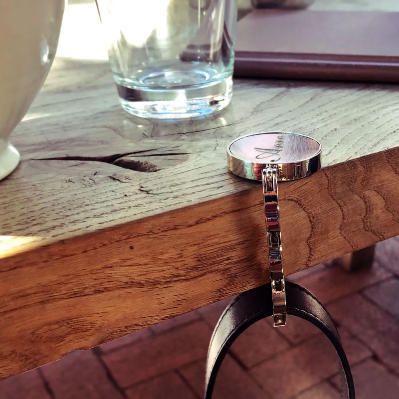 Bild von   handtaschenhalter mit gravurjpg | Individuelle 🎁 persönliche 🎁 personalisierte Geschenke bedruckt ▪ bestickt ▪ graviert