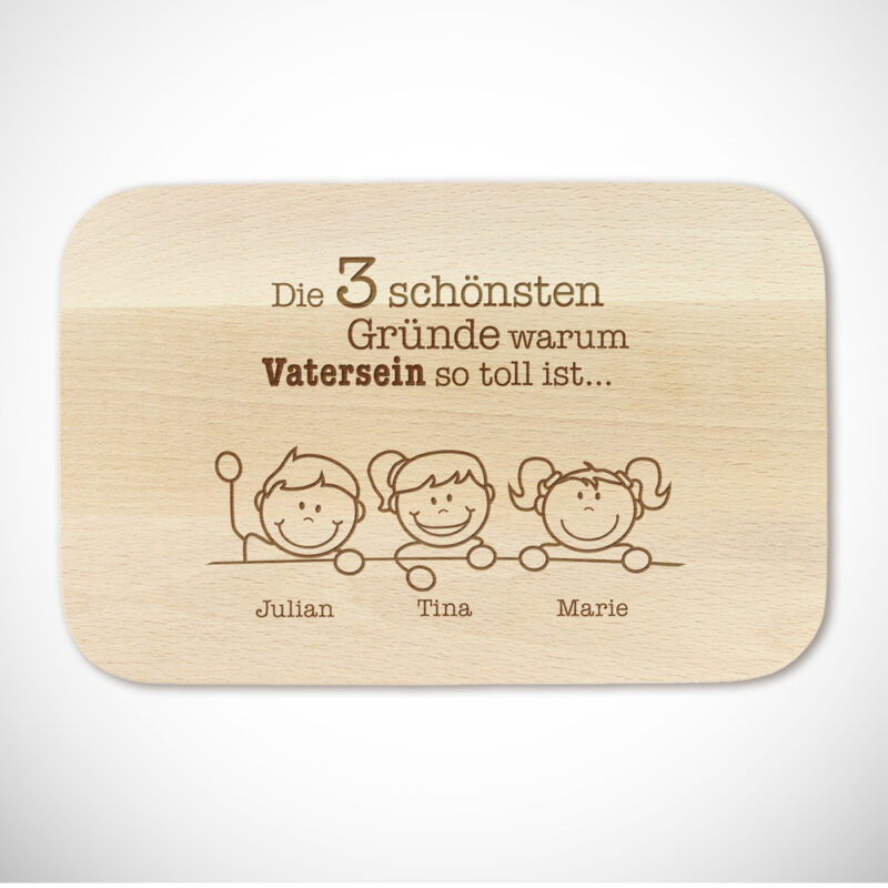 Bild von   fruehstuecksbrett mit gravurjpg | Individuelle 🎁 persönliche 🎁 personalisierte Geschenke bedruckt ▪ bestickt ▪ graviert