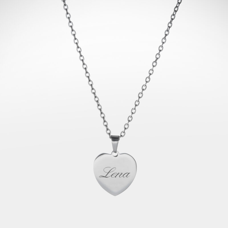 Bild von   herz anhaenger kette mit gravujpg | Individuelle 🎁 persönliche 🎁 personalisierte Geschenke bedruckt ▪ bestickt ▪ graviert