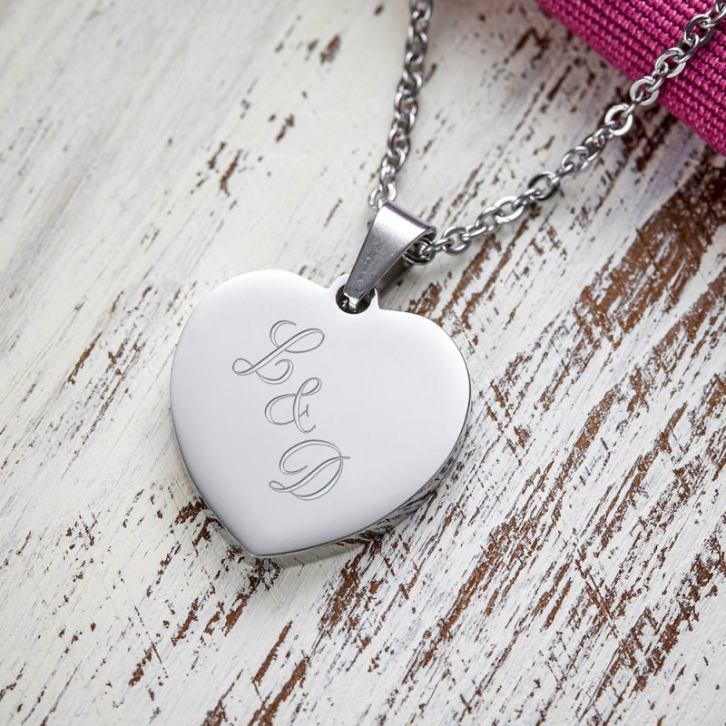 Bild von   herz anhaenger kette mit gravujpg | Individuelle 🎁 persönliche 🎁 personalisierte Geschenke bedruckt ▪ bestickt ▪ graviert