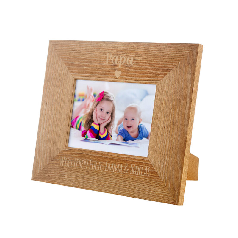 Bild von   bilderrahmen aus holz mit gravjpg | Individuelle 🎁 persönliche 🎁 personalisierte Geschenke bedruckt ▪ bestickt ▪ graviert