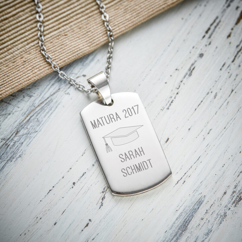 Bild von   dog tag kette mit gravur matjpg | Individuelle 🎁 persönliche 🎁 personalisierte Geschenke bedruckt ▪ bestickt ▪ graviert