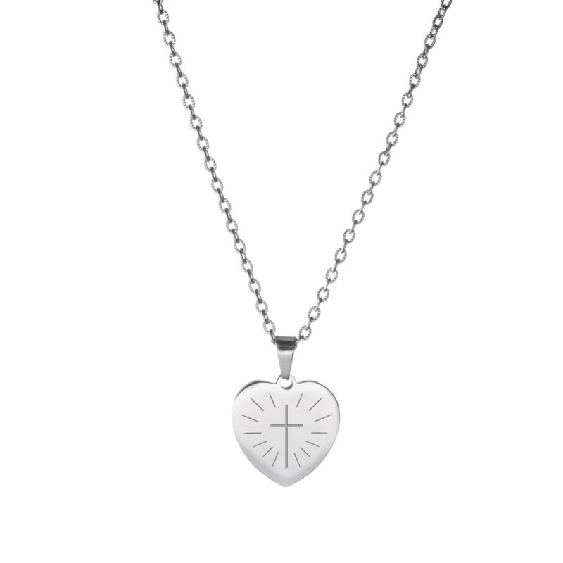 Bild von   herz anhaenger kette mit gravujpg | Individuelle 🎁 persönliche 🎁 personalisierte Geschenke bedruckt ▪ bestickt ▪ graviert
