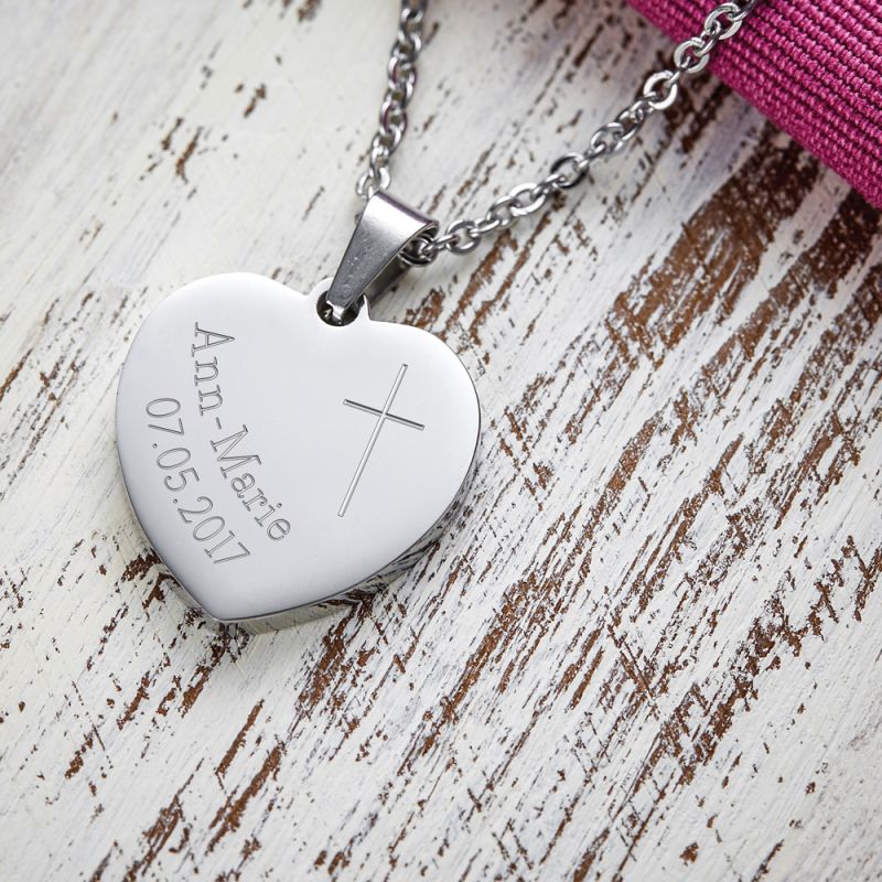 Bild von   herz anhaenger kette mit gravujpg | Individuelle 🎁 persönliche 🎁 personalisierte Geschenke bedruckt ▪ bestickt ▪ graviert