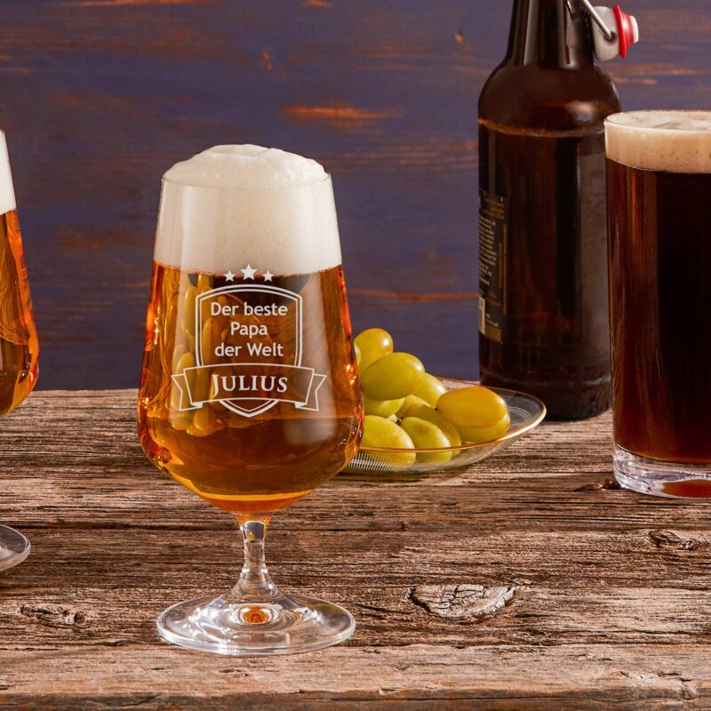Bild von   bierglas mit gravur bester pjpg | Individuelle 🎁 persönliche 🎁 personalisierte Geschenke bedruckt ▪ bestickt ▪ graviert