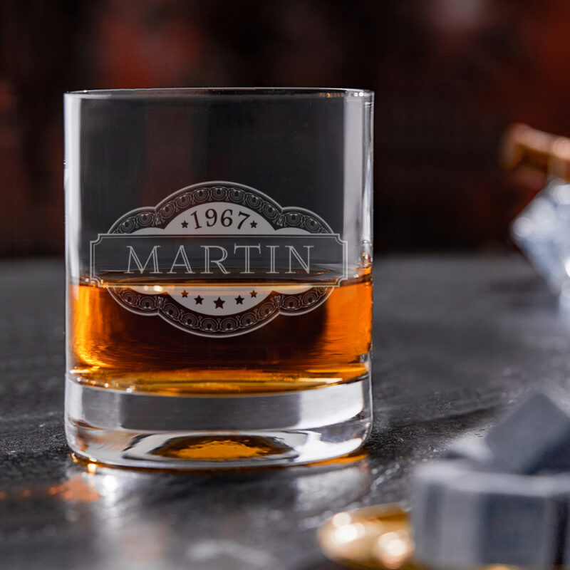 Bild von   whiskyglas mit gravur banderjpg | Individuelle 🎁 persönliche 🎁 personalisierte Geschenke bedruckt ▪ bestickt ▪ graviert