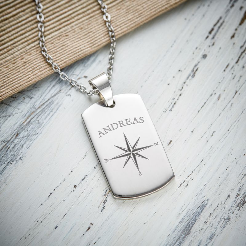 Bild von   dog tag kette mit gravur komjpg | Individuelle 🎁 persönliche 🎁 personalisierte Geschenke bedruckt ▪ bestickt ▪ graviert