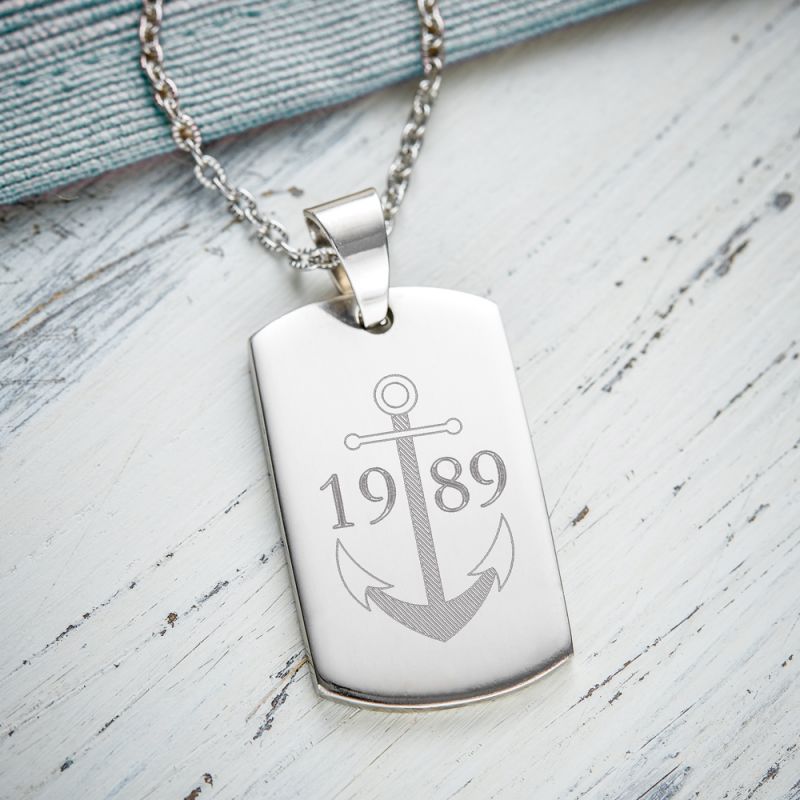 Bild von   dog tag kette mit gravur ankjpg | Individuelle 🎁 persönliche 🎁 personalisierte Geschenke bedruckt ▪ bestickt ▪ graviert