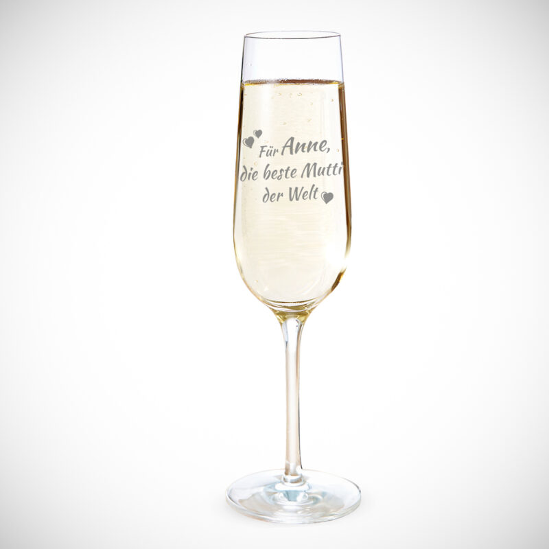 Bild von   sektglas mit gravur beste mujpg | Individuelle 🎁 persönliche 🎁 personalisierte Geschenke bedruckt ▪ bestickt ▪ graviert