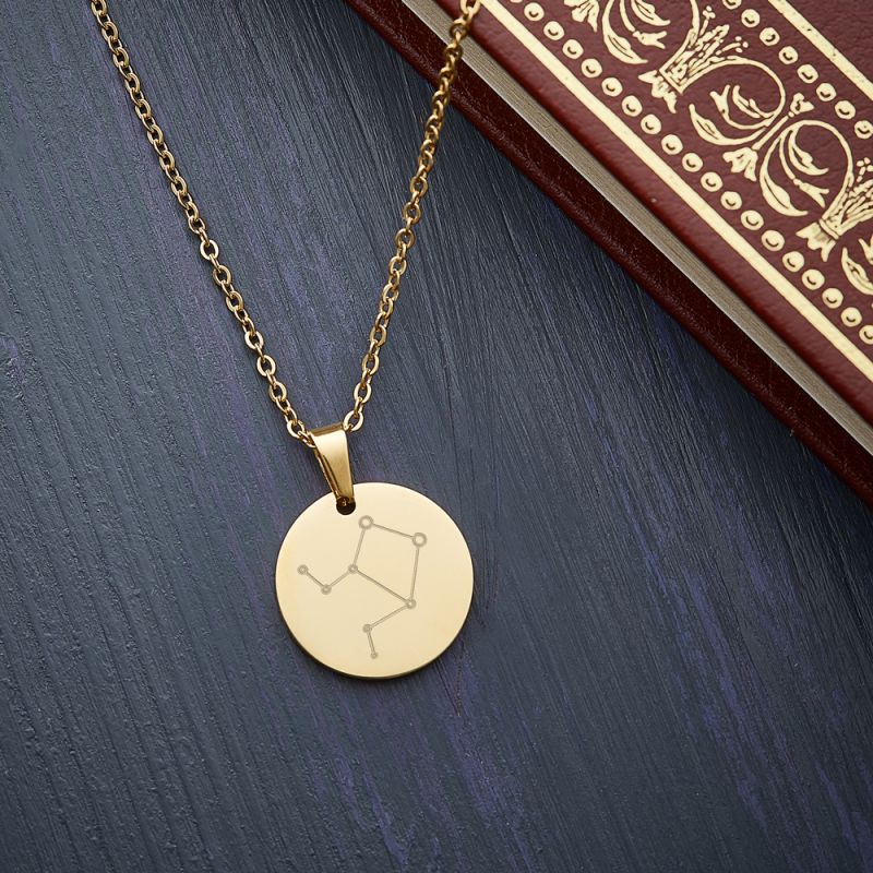 Bild von   kette mit gravur runder anhajpg | Individuelle 🎁 persönliche 🎁 personalisierte Geschenke bedruckt ▪ bestickt ▪ graviert