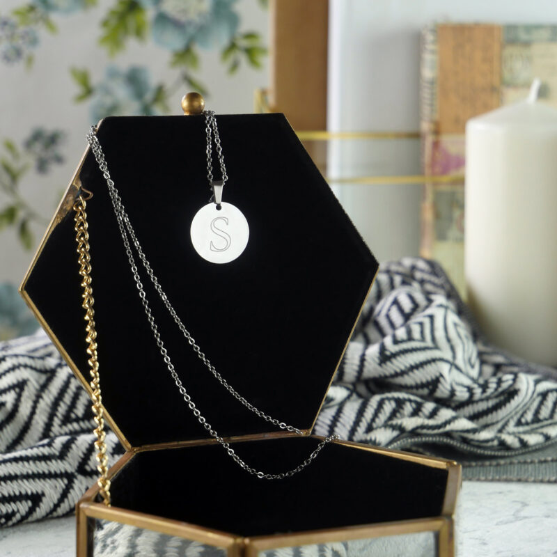 Bild von   kette mit gravur runder anhajpg | Individuelle 🎁 persönliche 🎁 personalisierte Geschenke bedruckt ▪ bestickt ▪ graviert