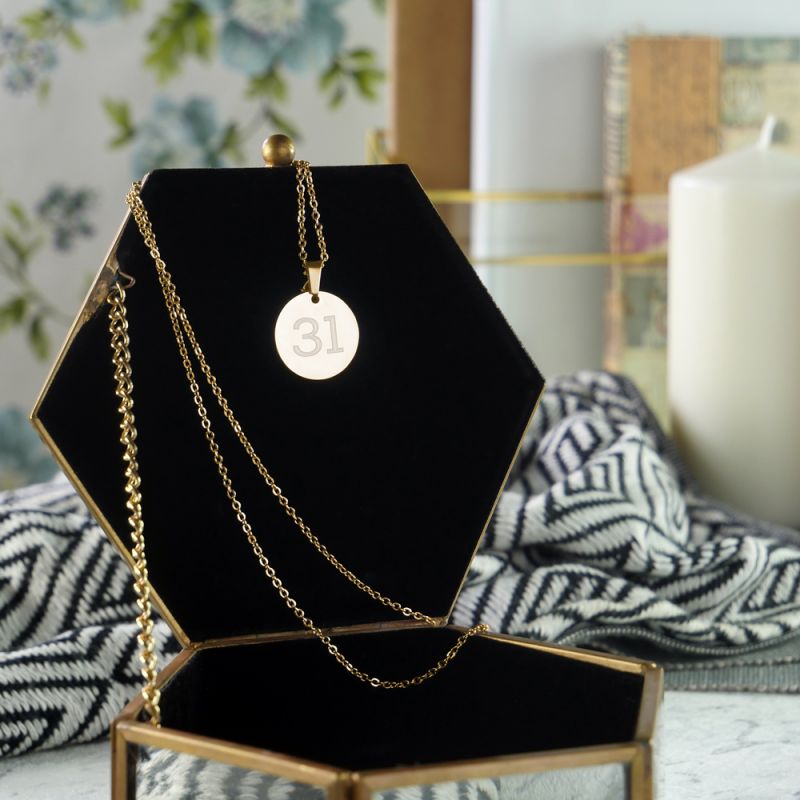 Bild von   kette mit gravur runder anhajpg | Individuelle 🎁 persönliche 🎁 personalisierte Geschenke bedruckt ▪ bestickt ▪ graviert