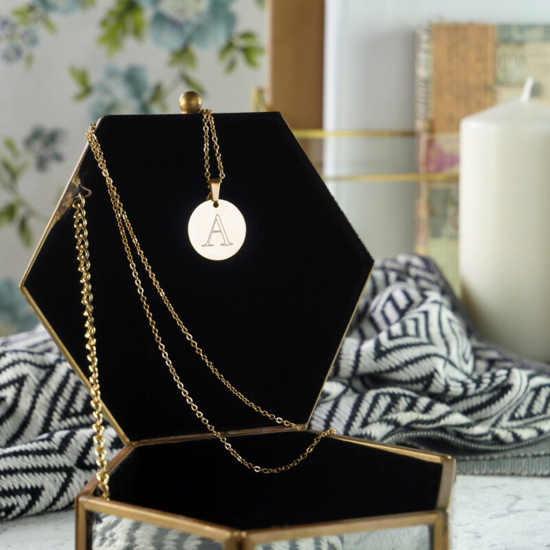 Bild von   kette mit gravur runder anhajpg | Individuelle 🎁 persönliche 🎁 personalisierte Geschenke bedruckt ▪ bestickt ▪ graviert