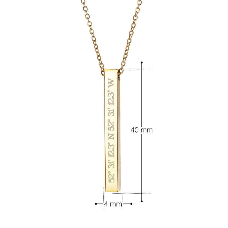 Bild von   kette mit stabanhaenger gravjpg | Individuelle 🎁 persönliche 🎁 personalisierte Geschenke bedruckt ▪ bestickt ▪ graviert