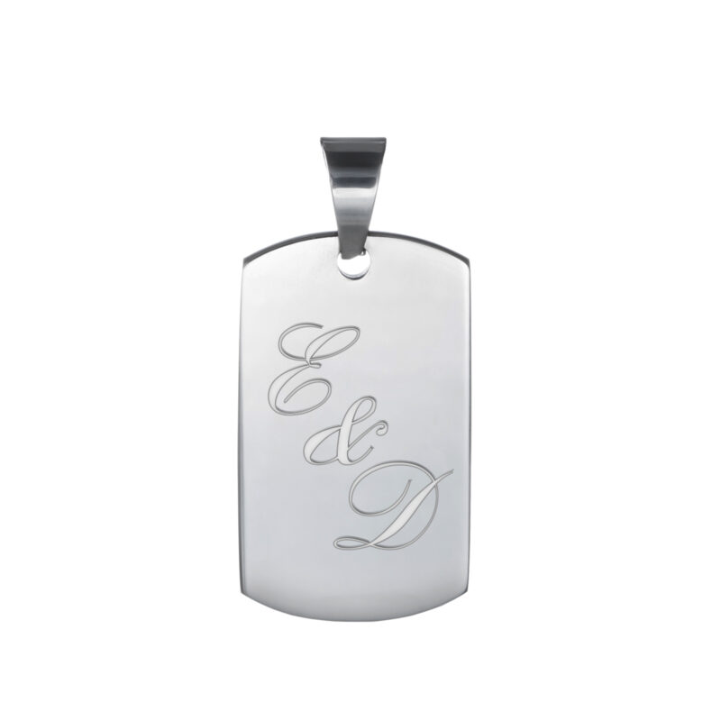 Bild von   dog tag kette mit gravur inijpg | Individuelle 🎁 persönliche 🎁 personalisierte Geschenke bedruckt ▪ bestickt ▪ graviert