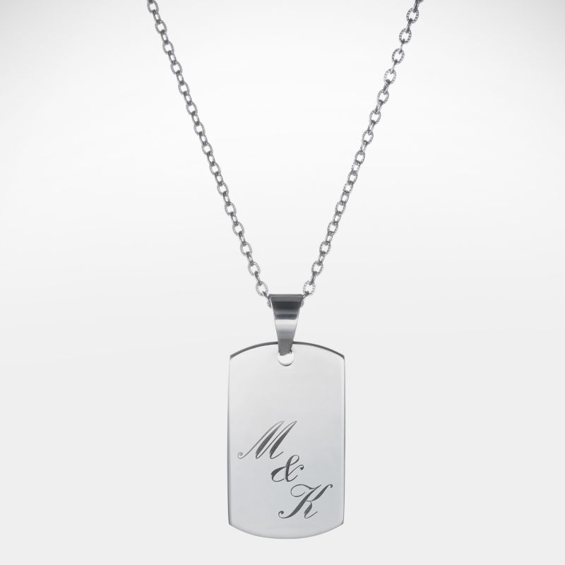 Bild von   dog tag kette mit gravur inijpg | Individuelle 🎁 persönliche 🎁 personalisierte Geschenke bedruckt ▪ bestickt ▪ graviert