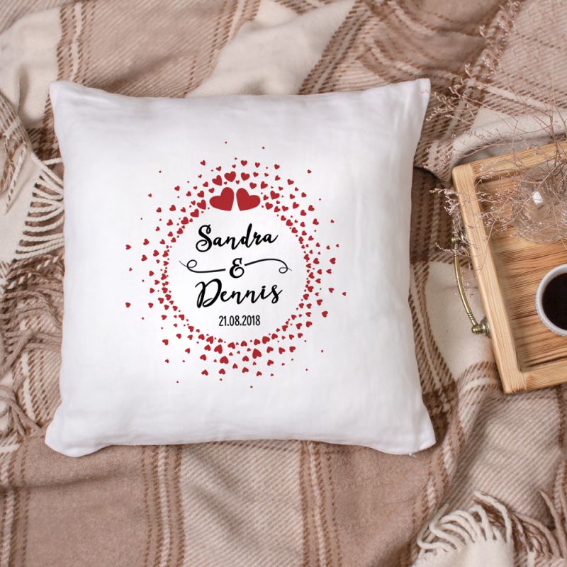 Bild von   bedrucktes kissen herz kreisjpg | Individuelle 🎁 persönliche 🎁 personalisierte Geschenke bedruckt ▪ bestickt ▪ graviert