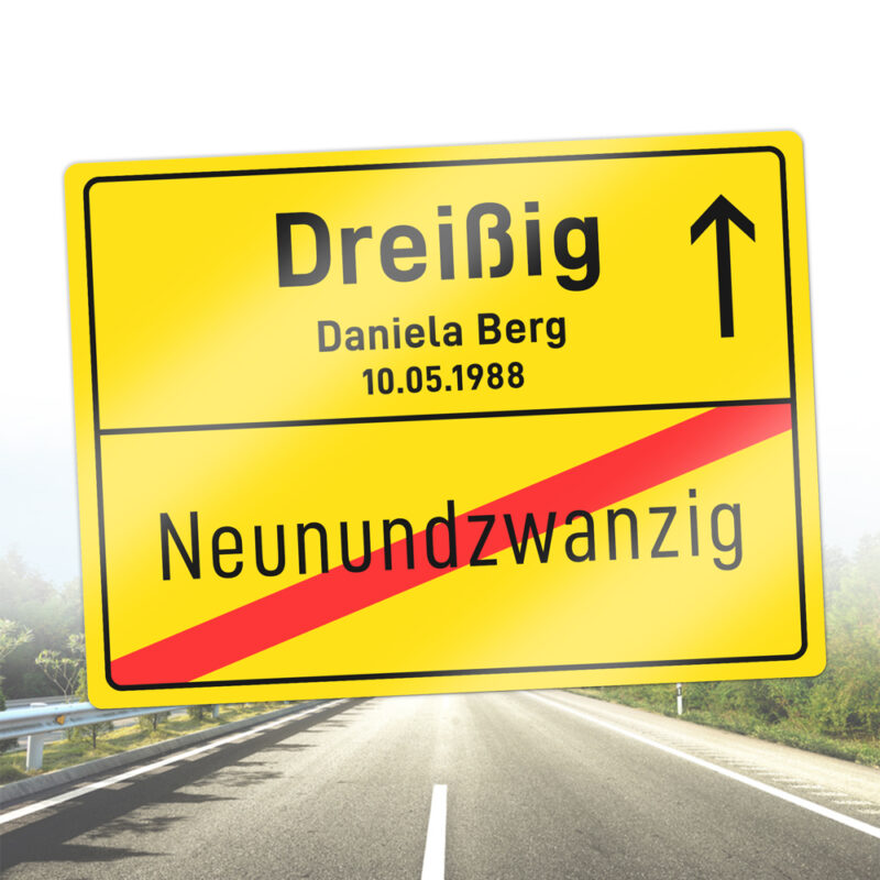 Bild von   personalisiertes ortsschild zujpg | Individuelle 🎁 persönliche 🎁 personalisierte Geschenke bedruckt ▪ bestickt ▪ graviert