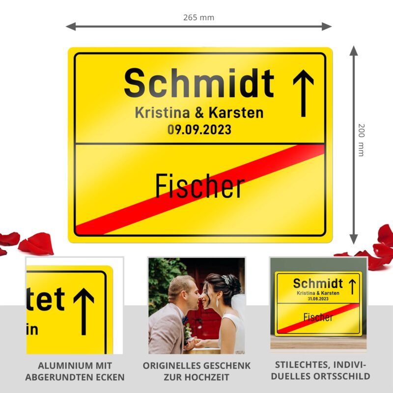 Bild von   personalisiertes ortsschild zujpg | Individuelle 🎁 persönliche 🎁 personalisierte Geschenke bedruckt ▪ bestickt ▪ graviert