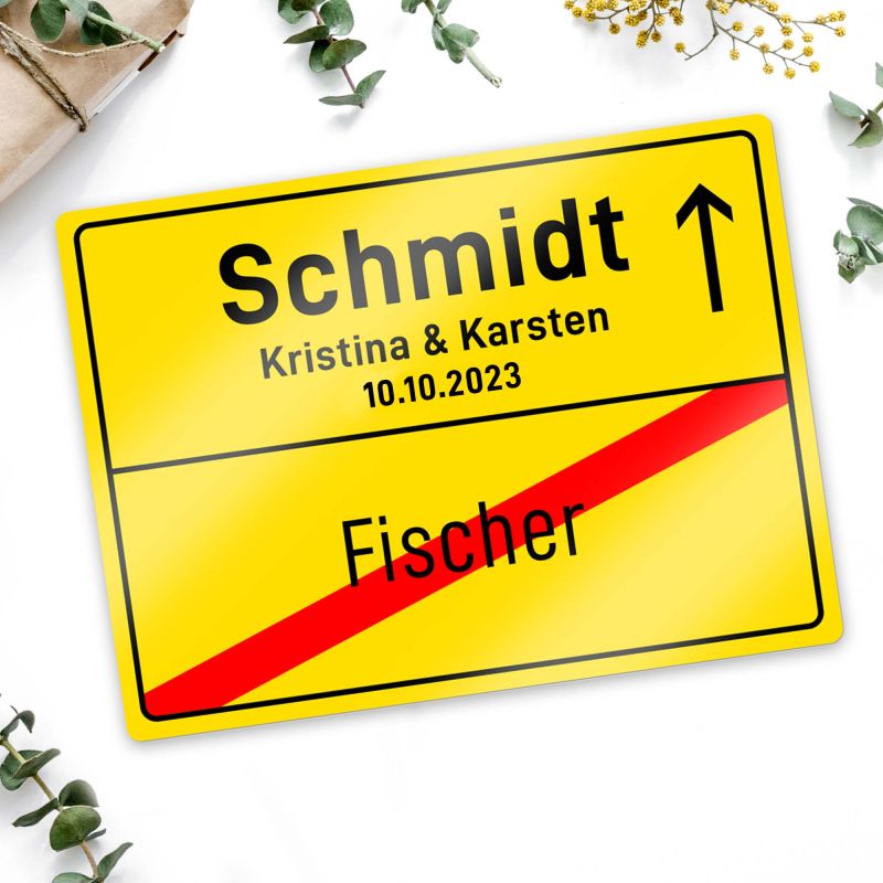 Bild von   personalisiertes ortsschild zujpg | Individuelle 🎁 persönliche 🎁 personalisierte Geschenke bedruckt ▪ bestickt ▪ graviert