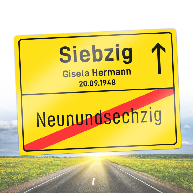 Bild von   personalisiertes ortsschild zujpg | Individuelle 🎁 persönliche 🎁 personalisierte Geschenke bedruckt ▪ bestickt ▪ graviert