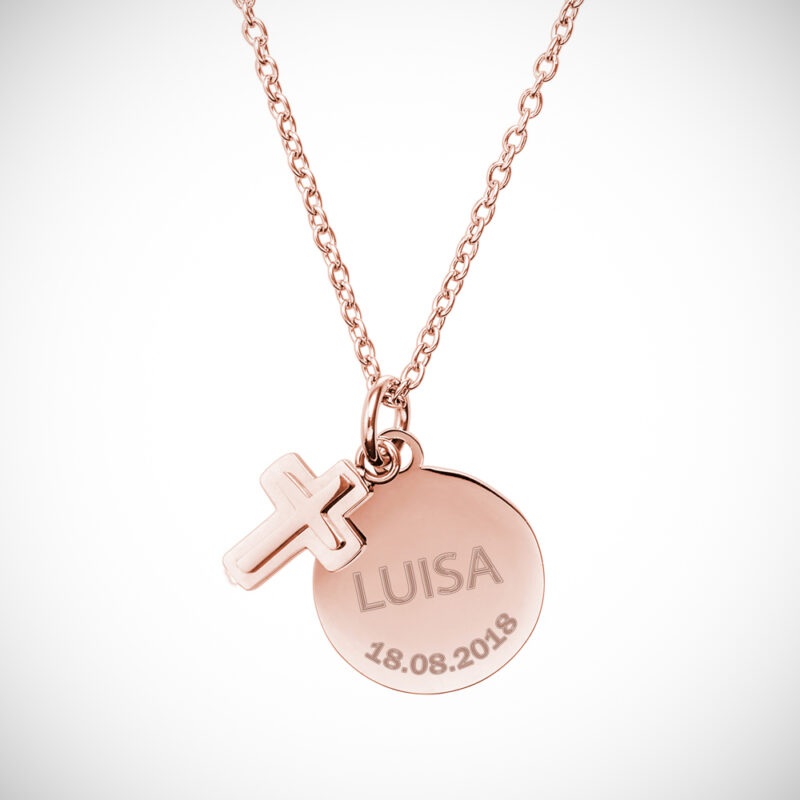 Bild von   halskette mit gravur kreuz ajpg | Individuelle 🎁 persönliche 🎁 personalisierte Geschenke bedruckt ▪ bestickt ▪ graviert