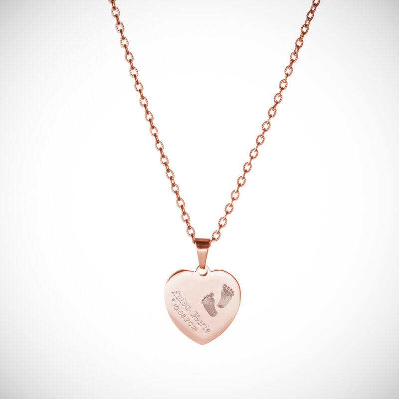 Bild von   herz anhaenger kette mit gravujpg | Individuelle 🎁 persönliche 🎁 personalisierte Geschenke bedruckt ▪ bestickt ▪ graviert