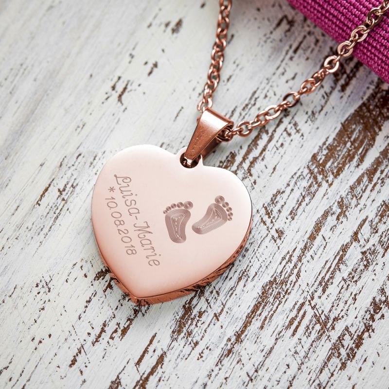 Bild von   herz anhaenger kette mit gravujpg | Individuelle 🎁 persönliche 🎁 personalisierte Geschenke bedruckt ▪ bestickt ▪ graviert