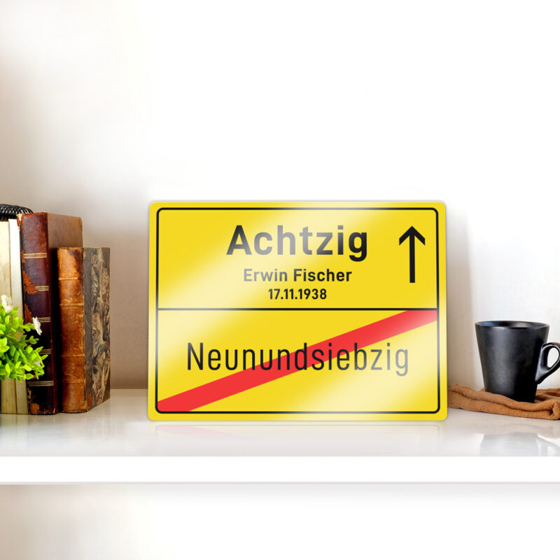 Bild von   personalisiertes ortsschild zujpg | Individuelle 🎁 persönliche 🎁 personalisierte Geschenke bedruckt ▪ bestickt ▪ graviert