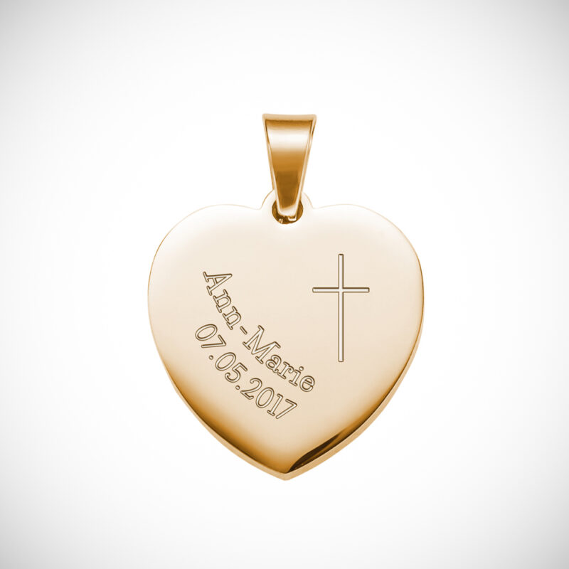 Bild von   herz anhaenger kette mit gravujpg | Individuelle 🎁 persönliche 🎁 personalisierte Geschenke bedruckt ▪ bestickt ▪ graviert