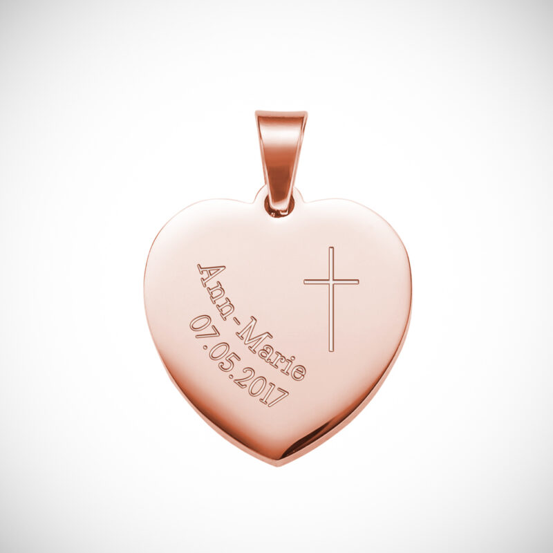 Bild von   herz anhaenger kette mit gravujpg | Individuelle 🎁 persönliche 🎁 personalisierte Geschenke bedruckt ▪ bestickt ▪ graviert
