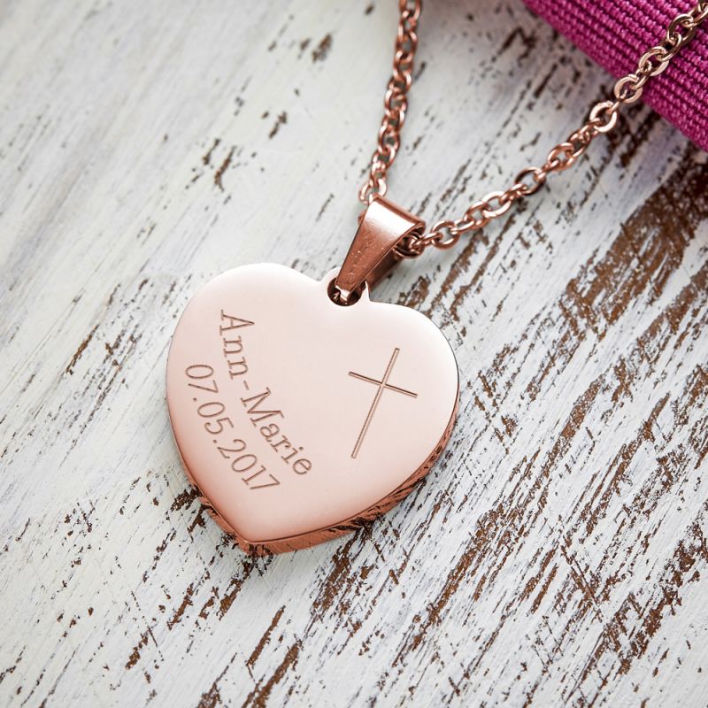 Bild von   herz anhaenger kette mit gravujpg | Individuelle 🎁 persönliche 🎁 personalisierte Geschenke bedruckt ▪ bestickt ▪ graviert