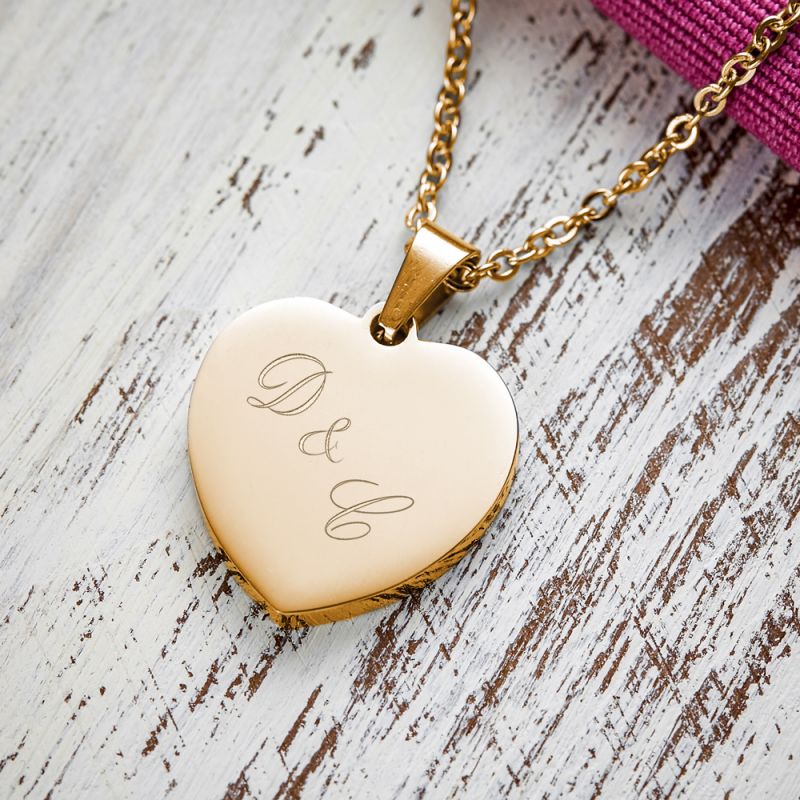 Bild von   herz anhaenger kette mit gravujpg | Individuelle 🎁 persönliche 🎁 personalisierte Geschenke bedruckt ▪ bestickt ▪ graviert