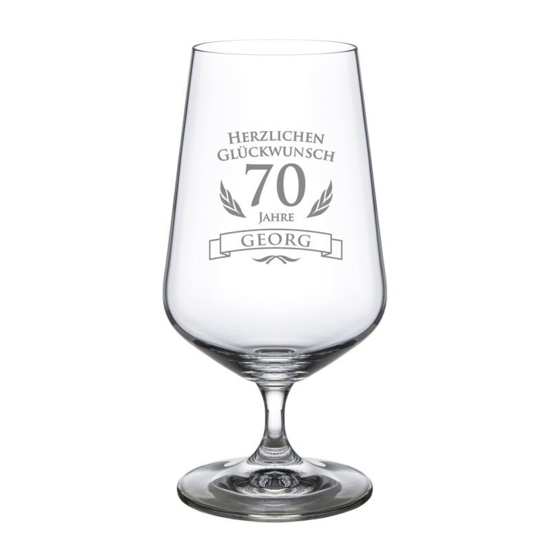 Bild von   bierglas mit gravur  gebujpg | Individuelle 🎁 persönliche 🎁 personalisierte Geschenke bedruckt ▪ bestickt ▪ graviert