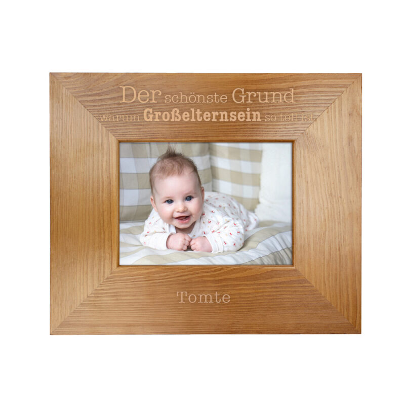 Bild von   bilderrahmen aus holz mit gravjpg | Individuelle 🎁 persönliche 🎁 personalisierte Geschenke bedruckt ▪ bestickt ▪ graviert