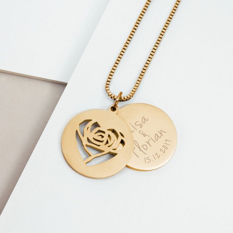 Bild von   herzkette mit gravur namen ujpg | Individuelle 🎁 persönliche 🎁 personalisierte Geschenke bedruckt ▪ bestickt ▪ graviert