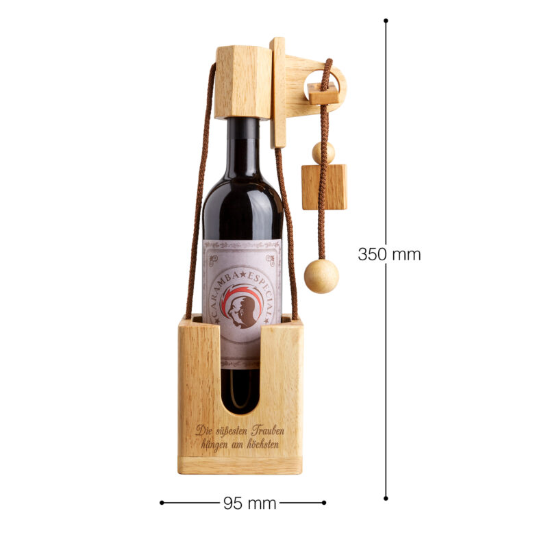 Bild von   edelholz flaschenpuzzle mit grjpg | Individuelle 🎁 persönliche 🎁 personalisierte Geschenke bedruckt ▪ bestickt ▪ graviert
