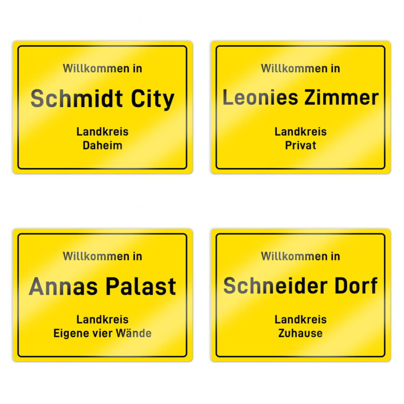Bild von   personalisiertes ortsschildjpg | Individuelle 🎁 persönliche 🎁 personalisierte Geschenke bedruckt ▪ bestickt ▪ graviert