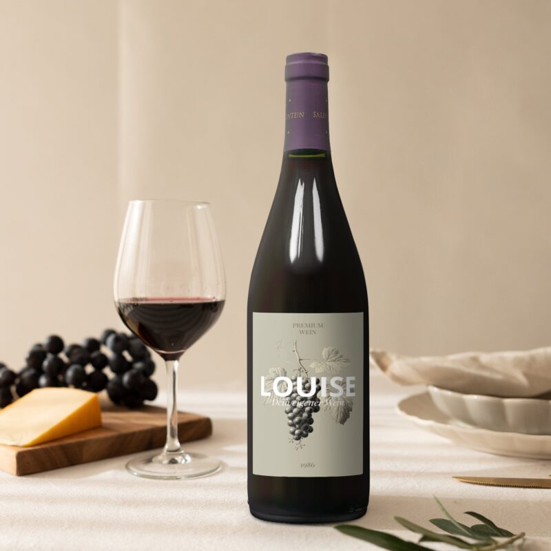 Bild von   salentein pinot noir mit etijpg | Individuelle 🎁 persönliche 🎁 personalisierte Geschenke bedruckt ▪ bestickt ▪ graviert