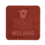 Bild von   leder untersetzer braun jpg | Individuelle 🎁 persönliche 🎁 personalisierte Geschenke bedruckt ▪ bestickt ▪ graviert