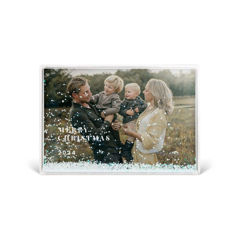 Bild von   schneekugel mit foto rechtecjpg | Individuelle 🎁 persönliche 🎁 personalisierte Geschenke bedruckt ▪ bestickt ▪ graviert