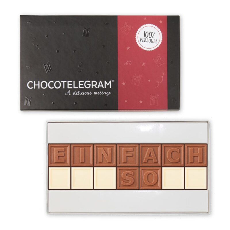 Bild von   chocotelegram praesentkarton jpg | Individuelle 🎁 persönliche 🎁 personalisierte Geschenke bedruckt ▪ bestickt ▪ graviert