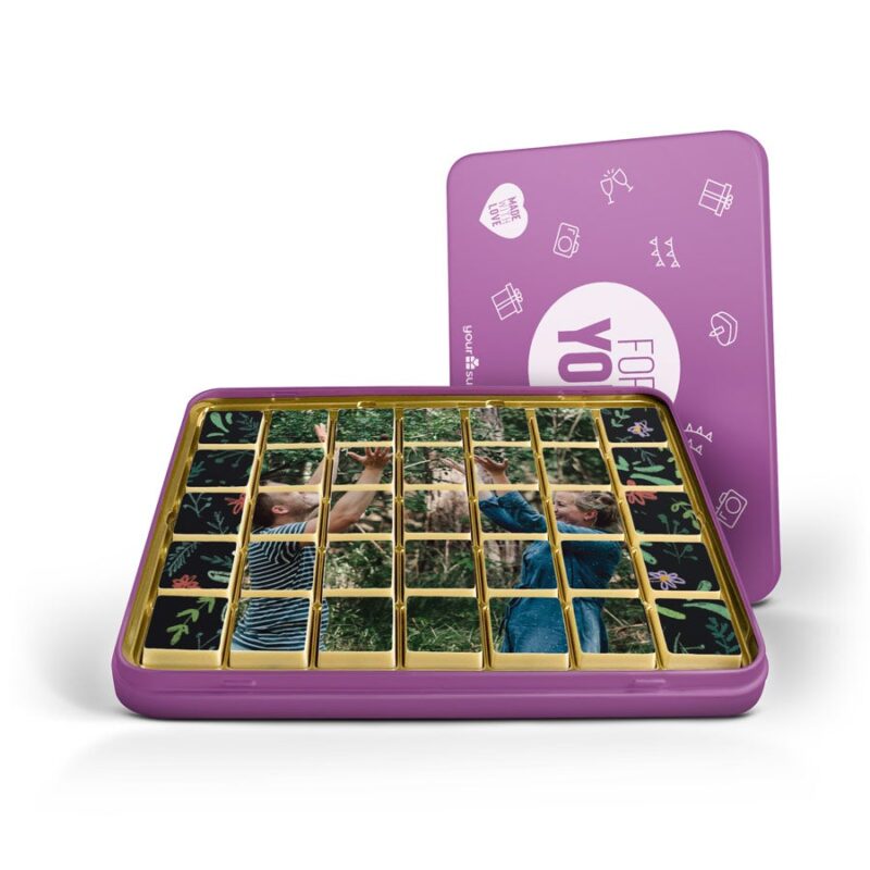 Bild von   schokoladen puzzle in blechdosjpg | Individuelle 🎁 persönliche 🎁 personalisierte Geschenke bedruckt ▪ bestickt ▪ graviert