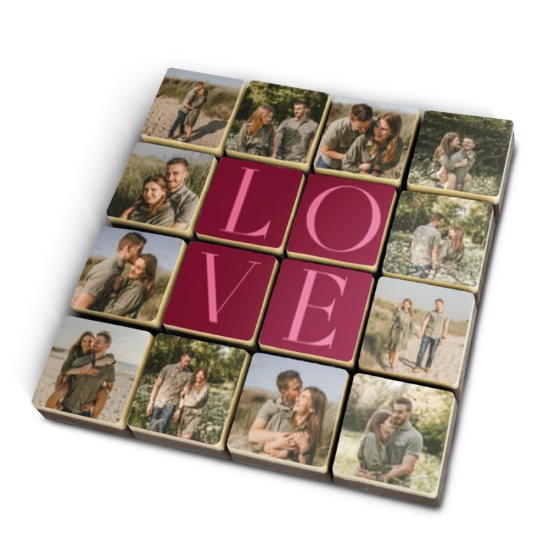 Schokoladen Puzzle - 16 Stück - massiv