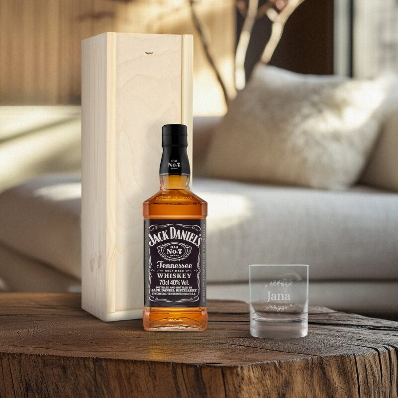 Bild von   whisky set jack daniels gljpg | Individuelle 🎁 persönliche 🎁 personalisierte Geschenke bedruckt ▪ bestickt ▪ graviert